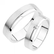 Snubné prstene biele zlato SP-233