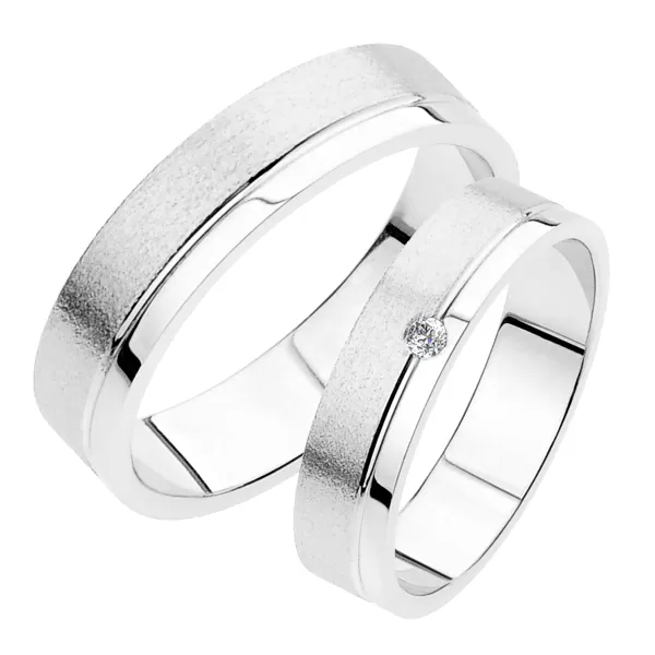 Snubné prstene biele zlato SP-233