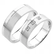 Snubné prstene biele zlato SP-222