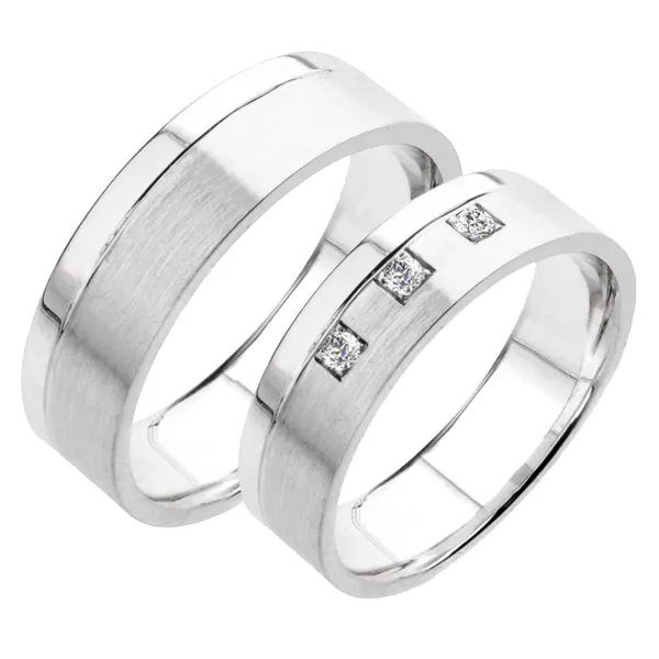 Snubné prstene biele zlato SP-222