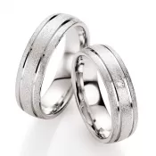 Snubné prstene strieborné s briliantom S10090