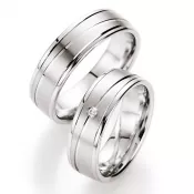 Snubné prstene strieborné s diamantom S10050