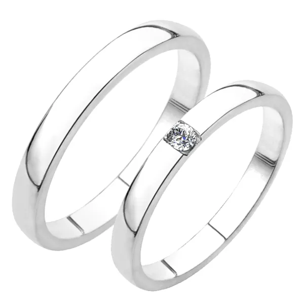 Snubné prstene biele zlato SP-230B