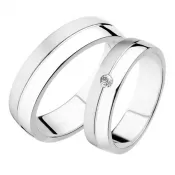 Snubné prstene biele zlato SP-238