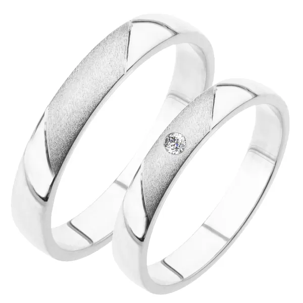 Snubné prstene biele zlato SP-207