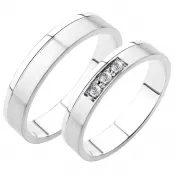 Snubné prstene biele zlato SP-227