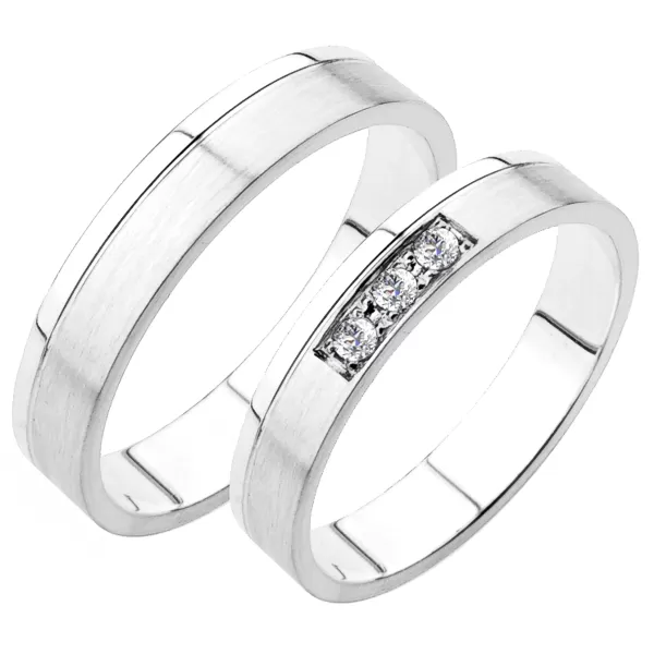 Snubné prstene biele zlato SP-227