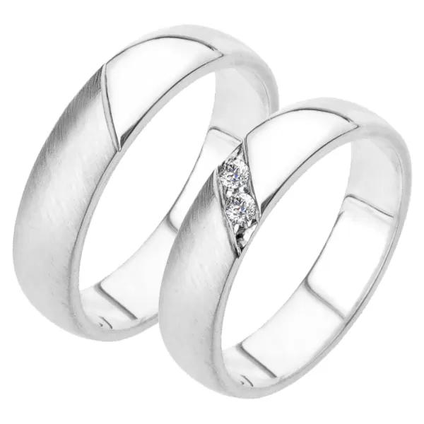 Snubné prstene biele zlato SP-223