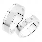 Snubné prstene z bieleho zlata SP-235