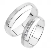 Snubné prstene z bieleho zlata SP-240B