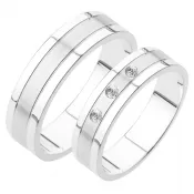 Snubné prstene z bieleho zlata SP-231