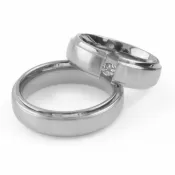 Snubné prstene chirurgická oceľ - lesk/mat SPRB6-18-08LM