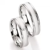 Snubné prstene strieborné s diamantom S10170