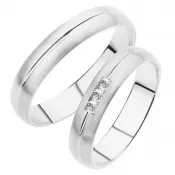 Snubné prstene z bieleho zlata SP-239B