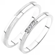 Snubné prstene biele zlato SP-232B