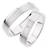 Snubné prstene z bieleho zlata SP-242B