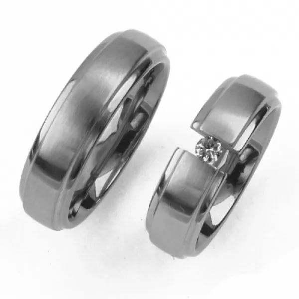 Snubné prstene chirurgická oceľ - lesk/mat SPRB6-18-08LM