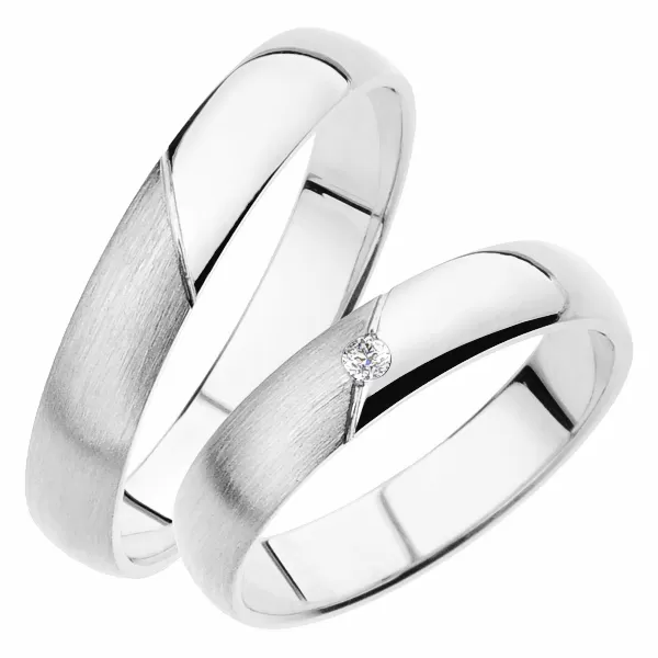 Snubné prstene z bieleho zlata SP-237B