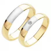 Snubné prstene zo žltého a bieleho zlata SP-226