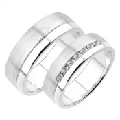 Snubné prstene biele zlato SP-221