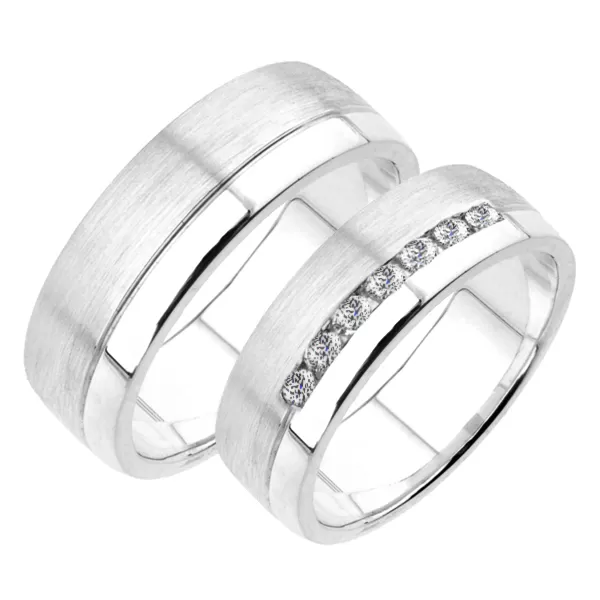 Snubné prstene biele zlato SP-221