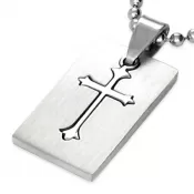 Oceľová doštička s krížikom GTPB041