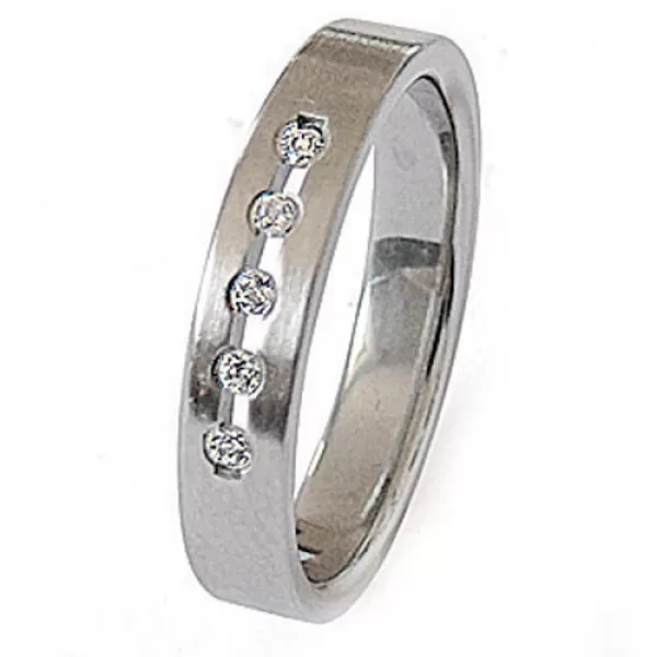 Oceľový prsteň so zirkónmi ZSQ04025