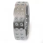 Oceľový prsteň so zirkónmi ZSQ06002