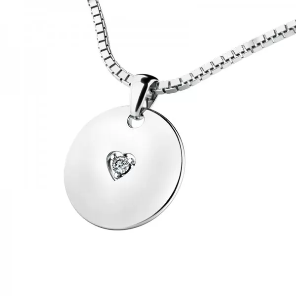 Zlatý okrúhly medailón 10949-B-ZIR