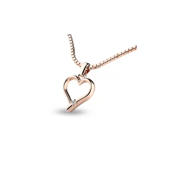 Srdce z ružového zlata 10917-CV-ZIR