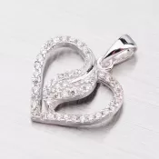 Strieborný prívesok so zirkónmi PXX02130695