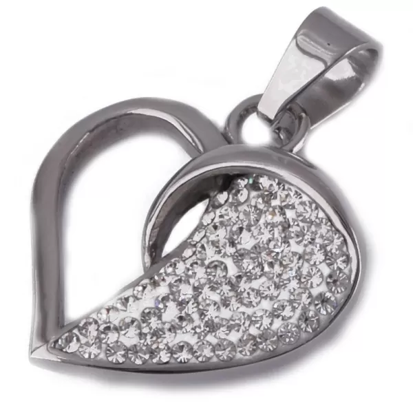 Oceľový prívesok so zirkónmi 63011