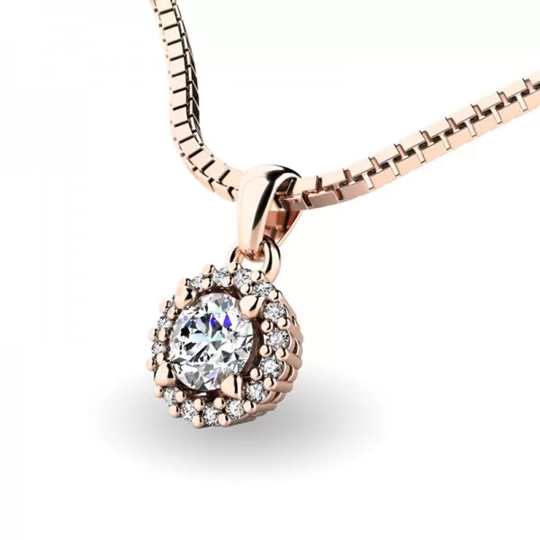 Zlatý prívesok so zirkónmi 10927-CV-ZIR