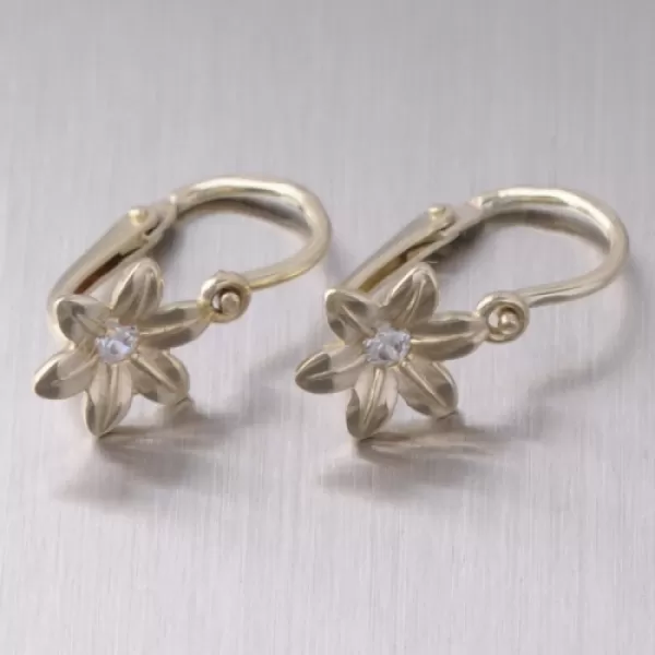 Zlaté detské náušnice so zirkónmi 52DN-1993ZB