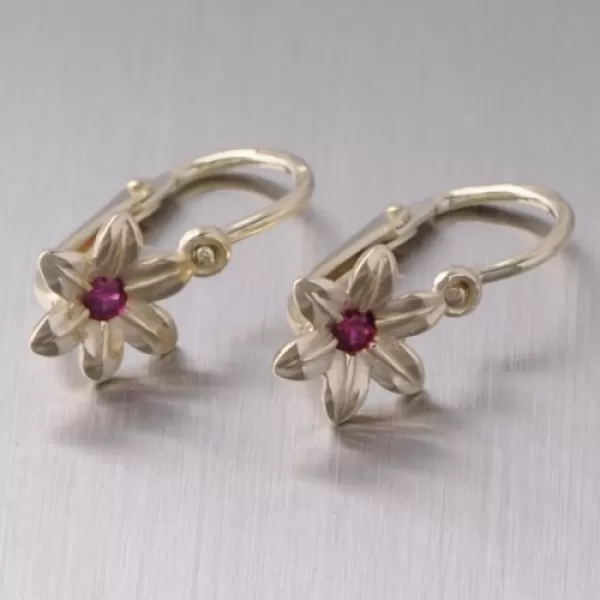 Zlaté detské náušnice so zirkónmi 52DN-1993ZČ