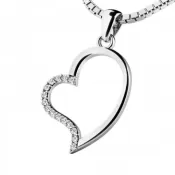 Zlatý prívesok srdca 10948-B-ZIR