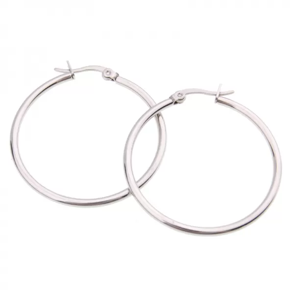 Oceľové náušnice - kruhy 30 mm 232565