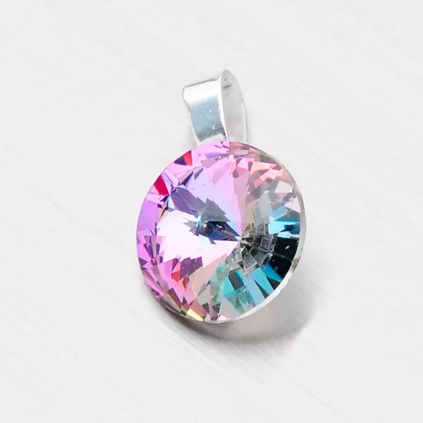 Strieborný prívesok s kryštálom 12 mm D113FR-JK