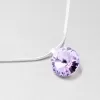 Strieborný prívesok s fialovým kryštálom 10 mm D119F-JK
