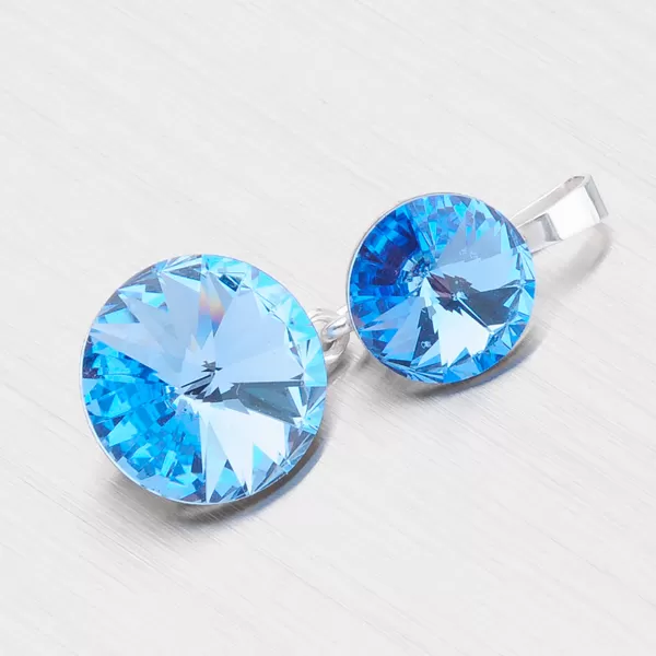 Prívesok s modrým kryštálom D139SM-JK