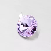 Strieborný prívesok s fialovým kryštálom 10 mm D119F-JK