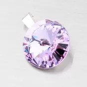 Strieborný prívesok s fialovým kryštálom 14 mm D132F-JK