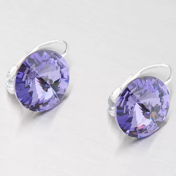 Prívesok strieborný s kryštálom 14 mm D132TF-JK