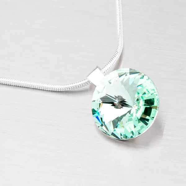 Prívesok zo striebra s kryštálom 14 mm D132Z-JK