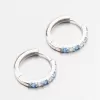 Strieborné kruhy s modrými zirkónmi PKL-2268
