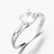 Strieborný prsteň so zirkónmi GST-11295