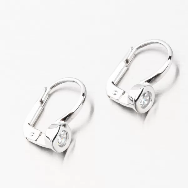 Náušnice z bieleho zlata so zirkónom GCA12-005