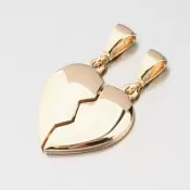 Zlatý prívesok rozpolené srdca GCA13-018