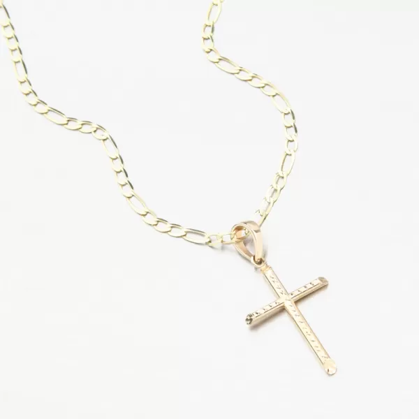 Prívesok zo žltého zlata 585 krížik 112P-130639