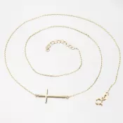 Zlatý náhrdelník s krížom GCA15-006